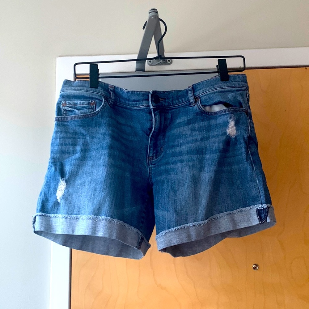 Loft cuffed jean shorts
